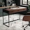 Martha Stewart 19.75 in. D X 47.25 in. W X Engineered Wood, Steel, Walnut Top/Oil Rubbed Bronze Frame ZG-ZP-028-BR-BK-MS - alternate 1
